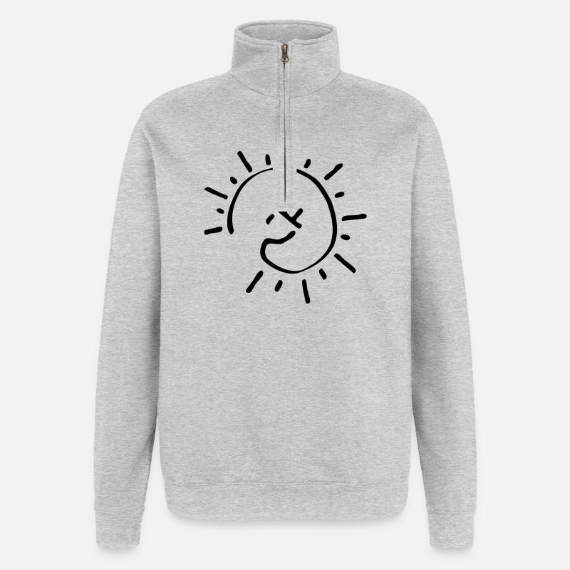 cable solaire Électromobilité Énergie durable - Sweat à zip 1/4 - gris chiné