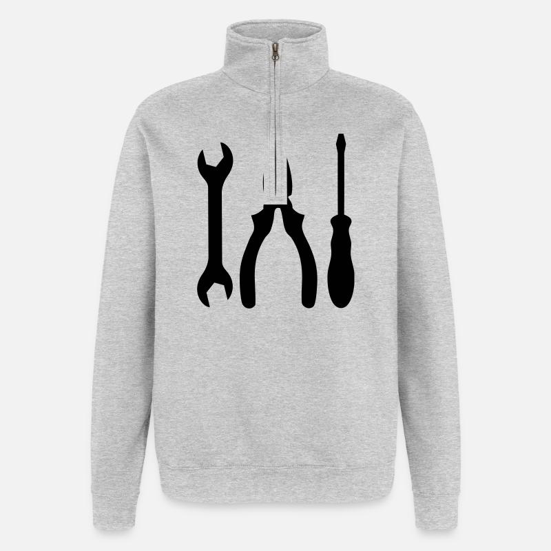 tools - Quarter-Zip Sweatshirt - heather grey