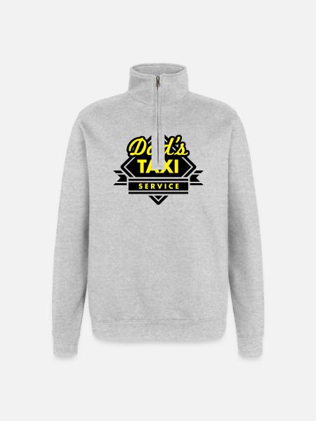 Dad's Taxi Service - Quarter-Zip-Sweatshirt - Grau meliert