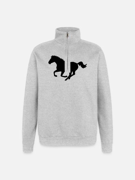 racehorse - Quarter-Zip Sweatshirt - heather grey