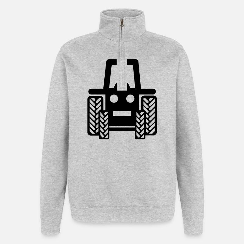 tractor - Quarter-Zip Sweatshirt - heather grey