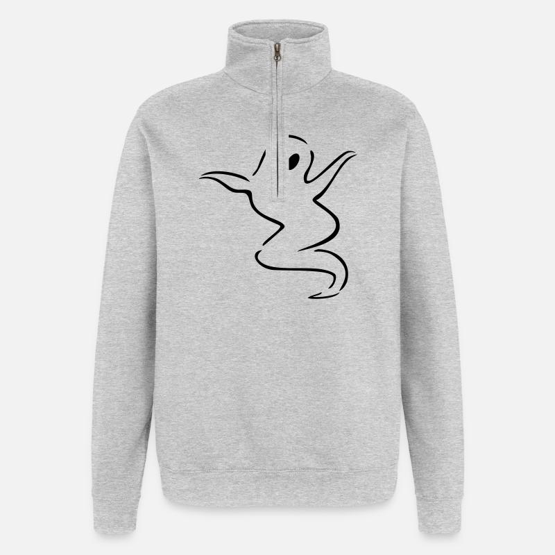 ghost - Quarter-Zip Sweatshirt - heather grey