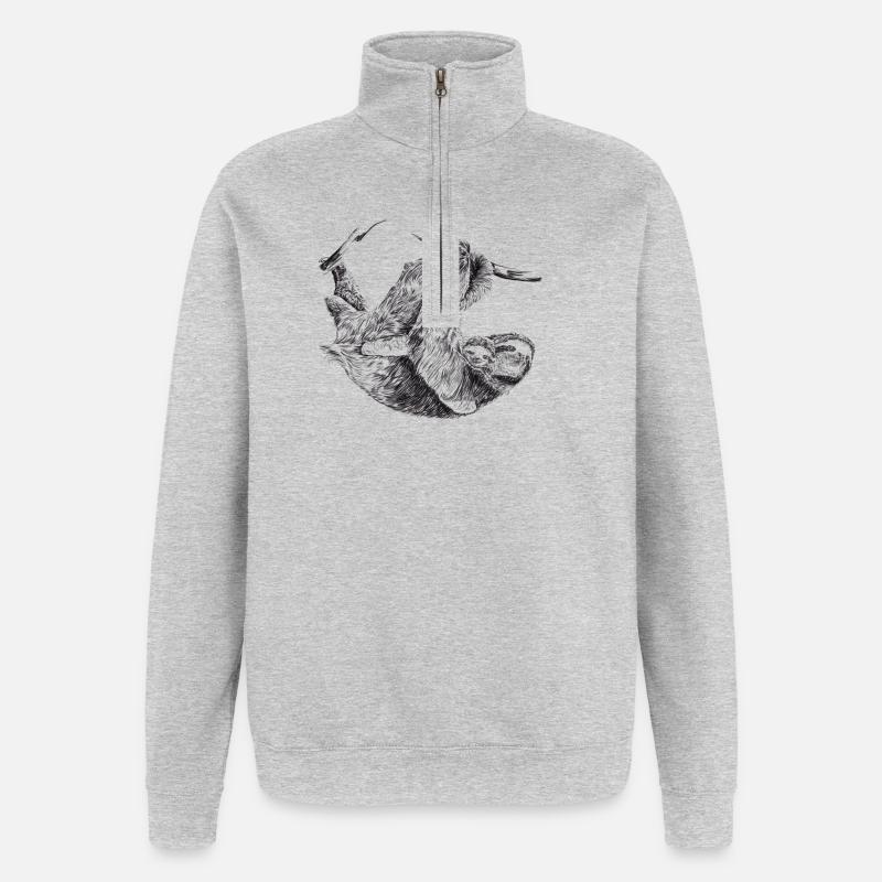 Sloth - Quarter-Zip Sweatshirt - heather grey