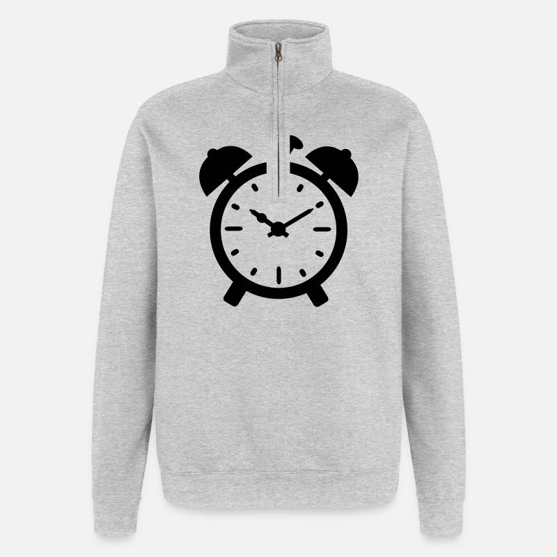 clock - Quarter-Zip Sweatshirt - heather grey