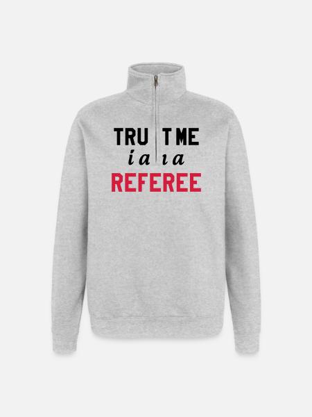 Referee - Schiedsrichter Arbitre - Sport - Match - Sweat à zip 1/4 - gris chiné