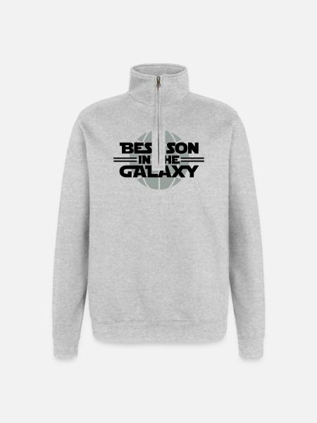 Best Son In The Galaxy - Quarter-Zip Sweatshirt - heather grey