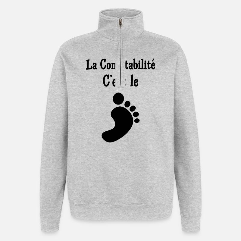 Accountant / Accounting / Comptable / Comptabilité - Quarter-Zip Sweatshirt - heather grey