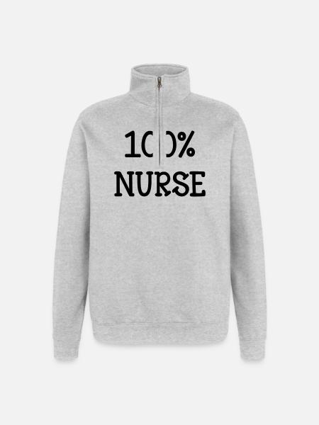 Nurse PKrankenschwester Infirmier Infirmière - Quarter-Zip Sweatshirt - heather grey