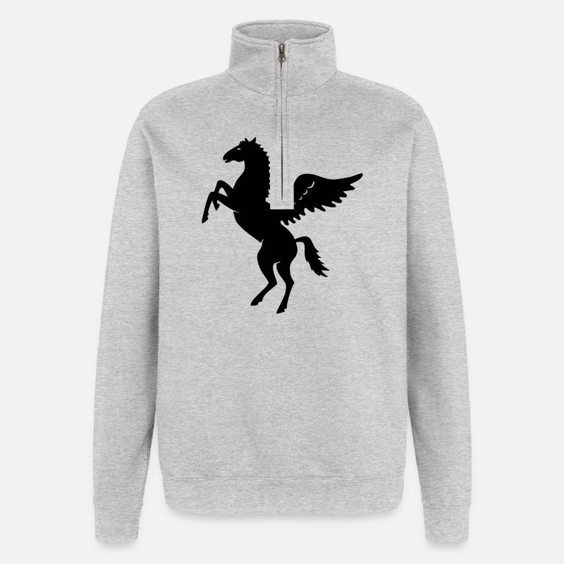 pegassus - Sweat à zip 1/4 - gris chiné