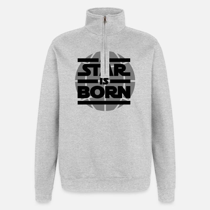 a star is born - Sweat à zip 1/4 - gris chiné