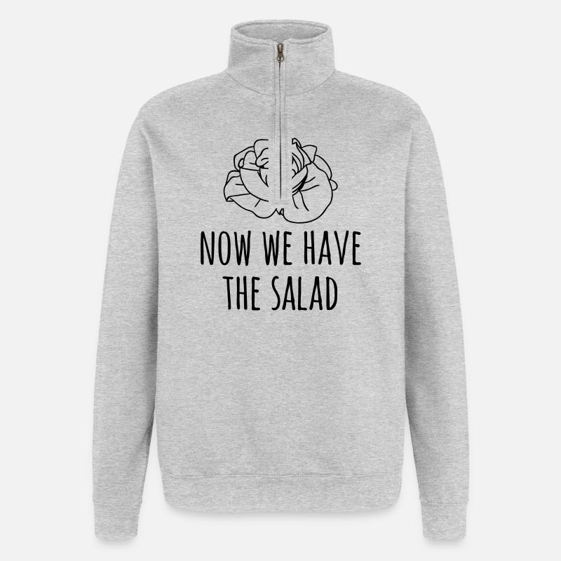 spruch humor junggesellenabschied - Quarter-Zip-Sweatshirt - Grau meliert
