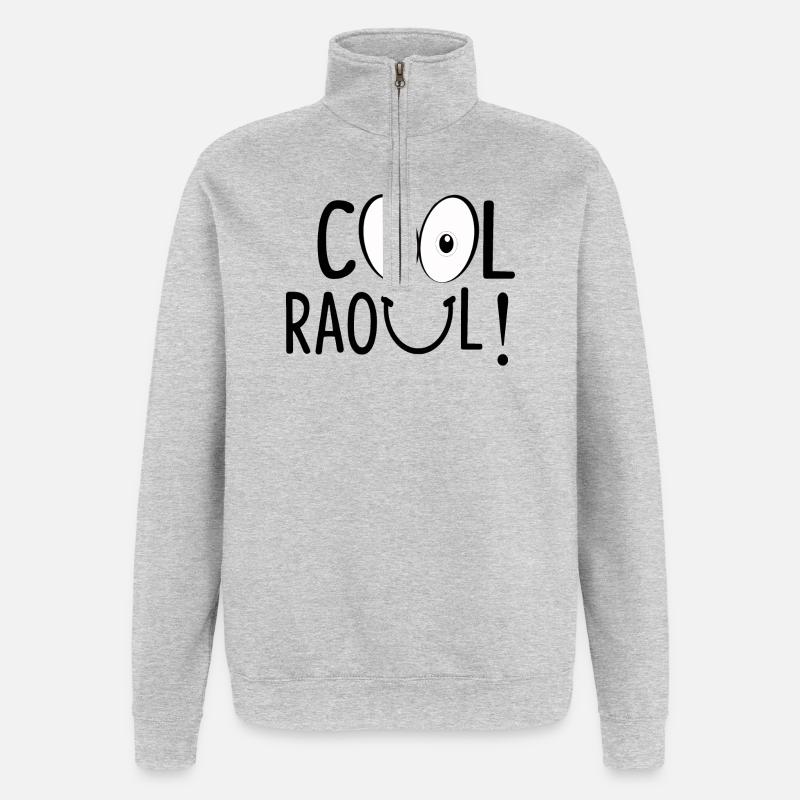 COOL RAOUL ! - Sweat à zip 1/4 - gris chiné