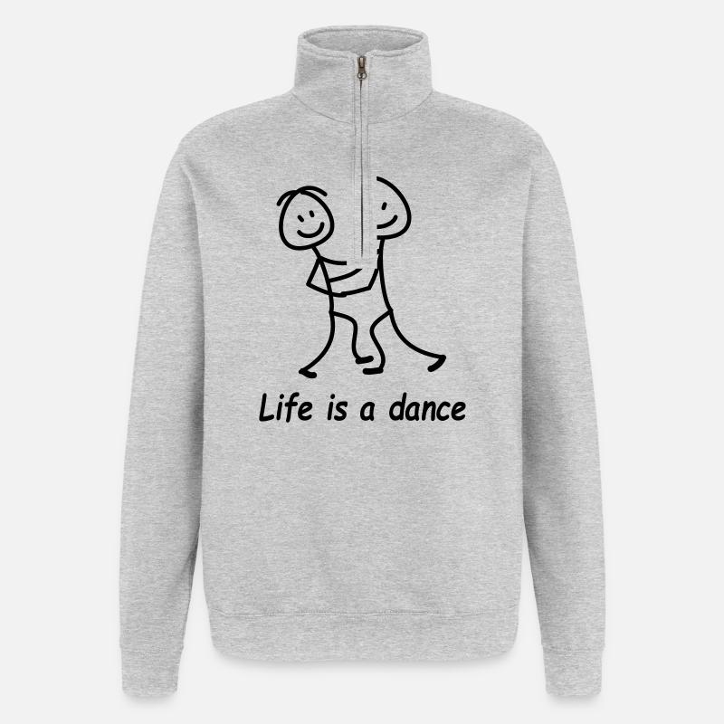 dancing - Quarter-Zip Sweatshirt - heather grey