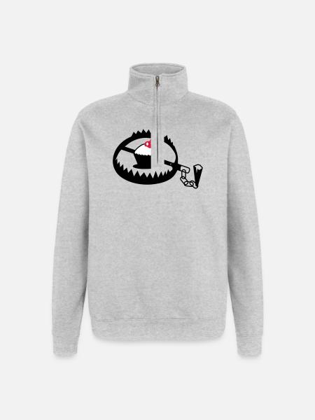 iron with cupcake - Quarter-Zip Sweatshirt - heather grey
