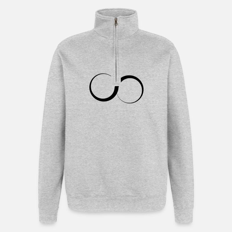 Infinity - logo - Quarter-Zip Sweatshirt - heather grey