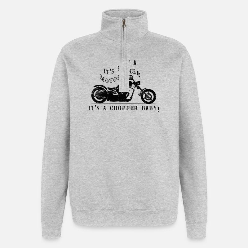 Zerhacker-Baby - Quarter-Zip-Sweatshirt - Grau meliert