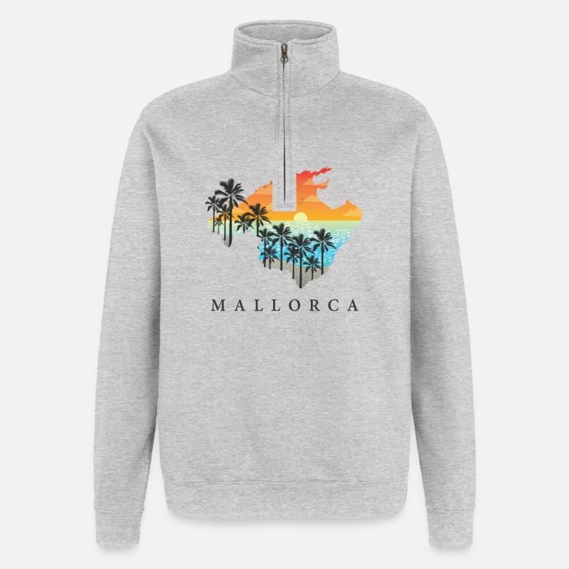 mallorca - Quarter-Zip-Sweatshirt - Grau meliert