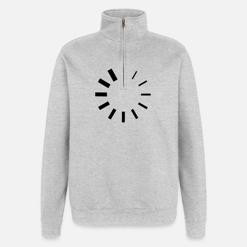 Loading - Logo - Quarter-Zip-Sweatshirt - Grau meliert