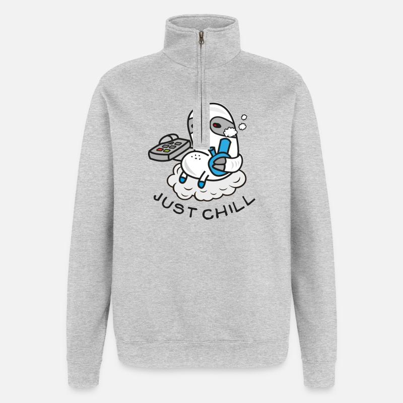 Sloth Sloth Sloth - Comic Drawing - Bong - Quarter-Zip Sweatshirt - heather grey