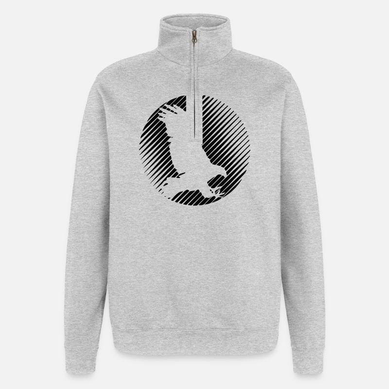 HAWK 0,1 - Sweat à zip 1/4 - gris chiné