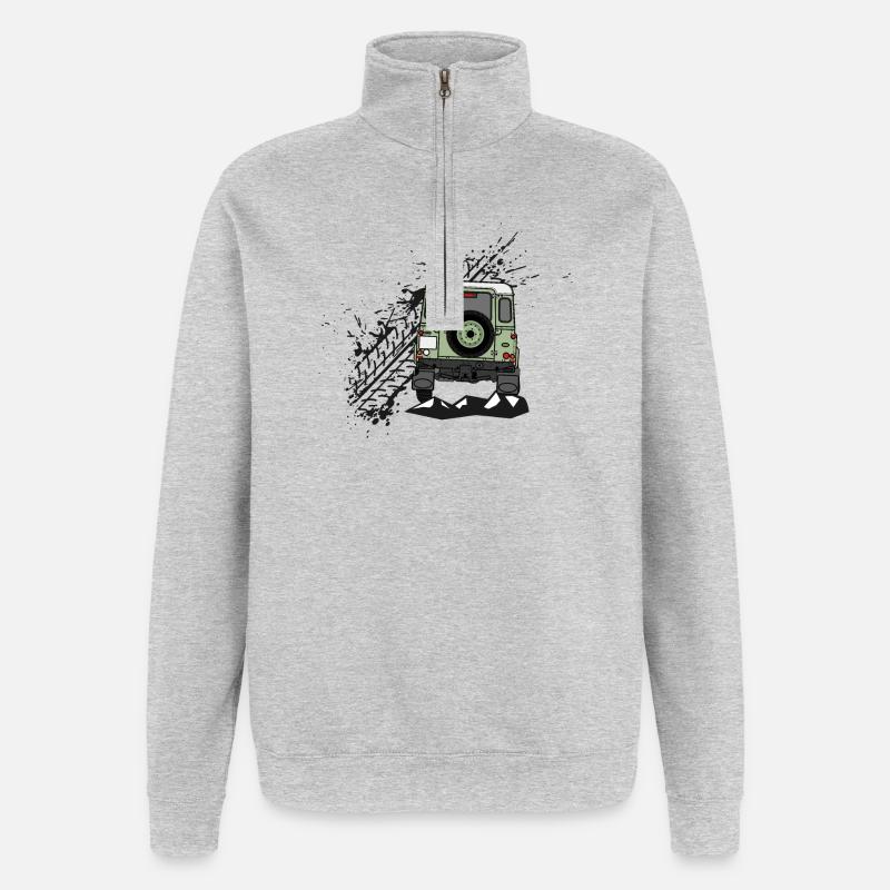 Defender Splash Rear - Quarter-Zip Sweatshirt - heather grey