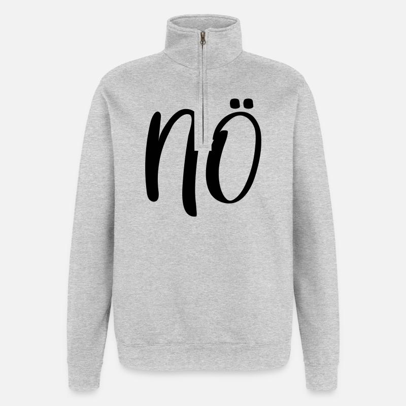 Non non - Sweat à zip 1/4 - gris chiné