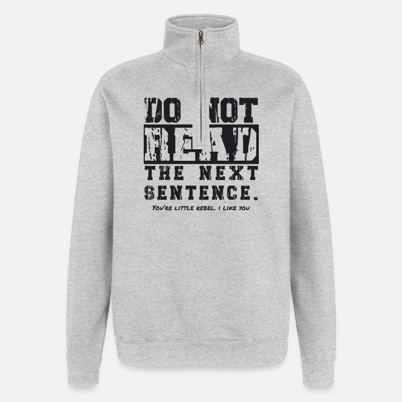 do not read the next sentence - Quarter-Zip Sweatshirt - heather grey