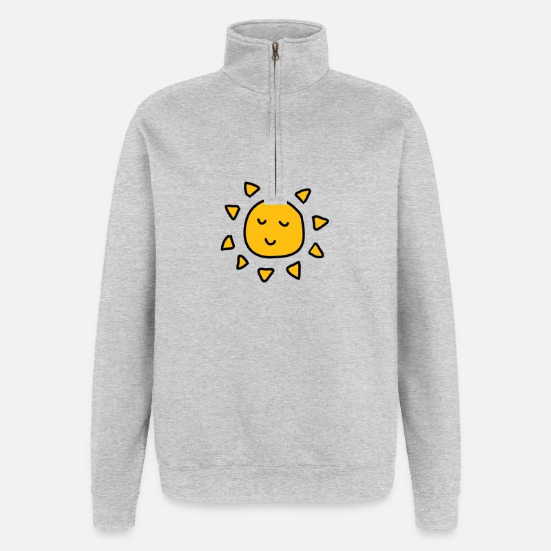 Strand Sommersonne 2020 - Quarter-Zip-Sweatshirt - Grau meliert
