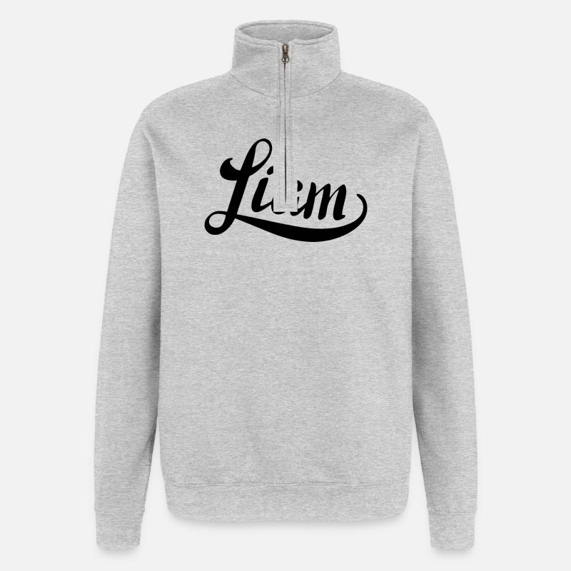 Name Liam - Quarter-Zip Sweatshirt - heather grey