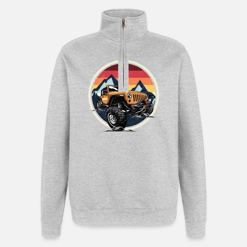 Jeep tout-terrain de Sunset Ridge - Sweat à zip 1/4 - gris chiné