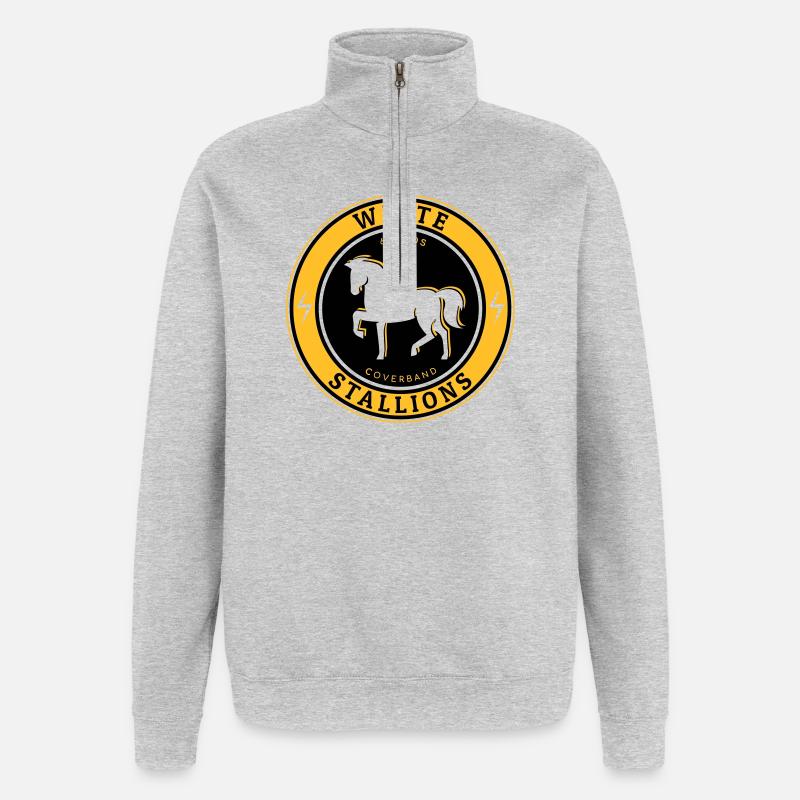 White Stallions - Quarter-Zip Sweatshirt - heather grey