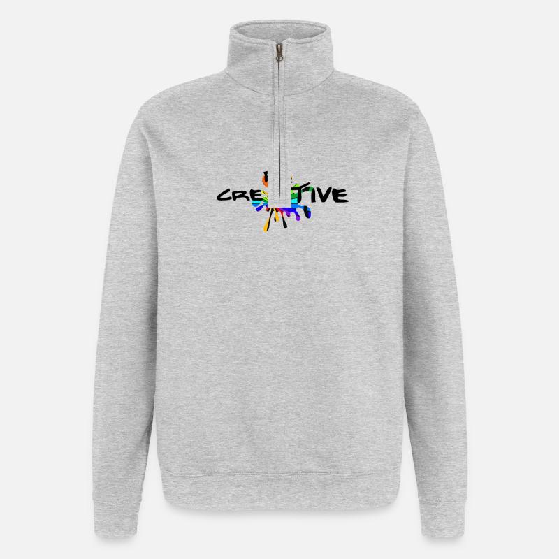Be creative - Be creative - Quarter-Zip Sweatshirt - heather grey