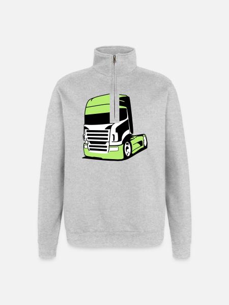 Striking V8 truck - Quarter-Zip Sweatshirt - heather grey