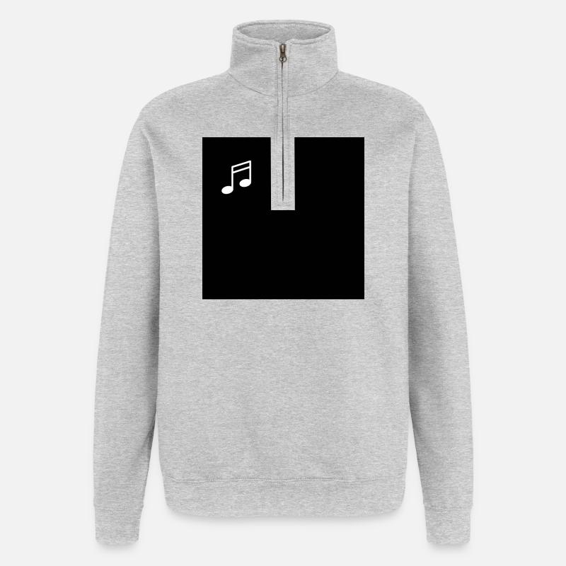 Musik Note - Quarter-Zip-Sweatshirt - Grau meliert