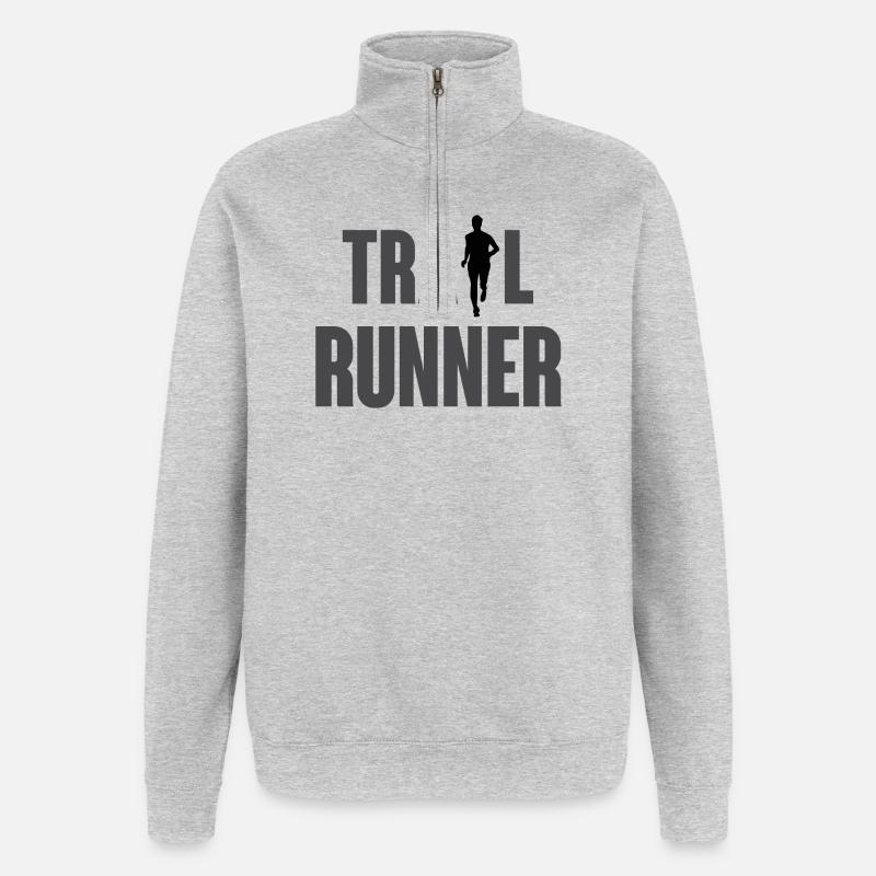 Trail Runner - Quarter-Zip Sweatshirt - heather grey