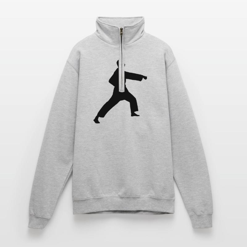 Punsch Karate oder Teakwondo Punsch Quarter-Zip-Sweatshirt