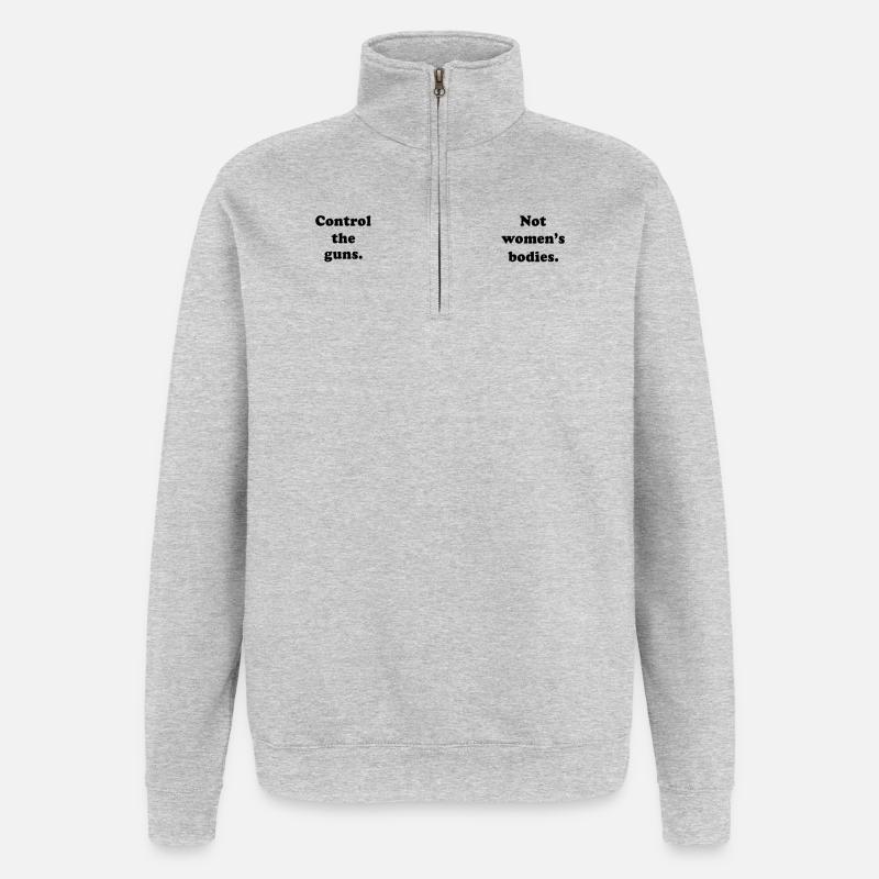 Control Guns Not Bodies - Quarter-Zip Sweatshirt - heather grey