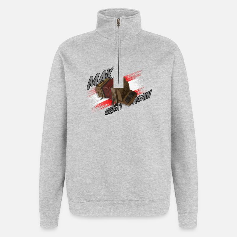 MAKE Squeeze GREAT AGAIN | ZiachON! - Quarter-Zip Sweatshirt - heather grey