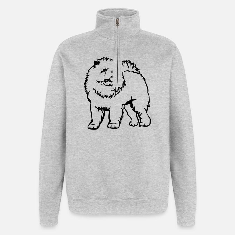 Chow Chow - Quarter-Zip Sweatshirt - heather grey