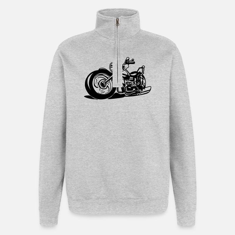 Chopper / motorcycle - Quarter-Zip Sweatshirt - heather grey