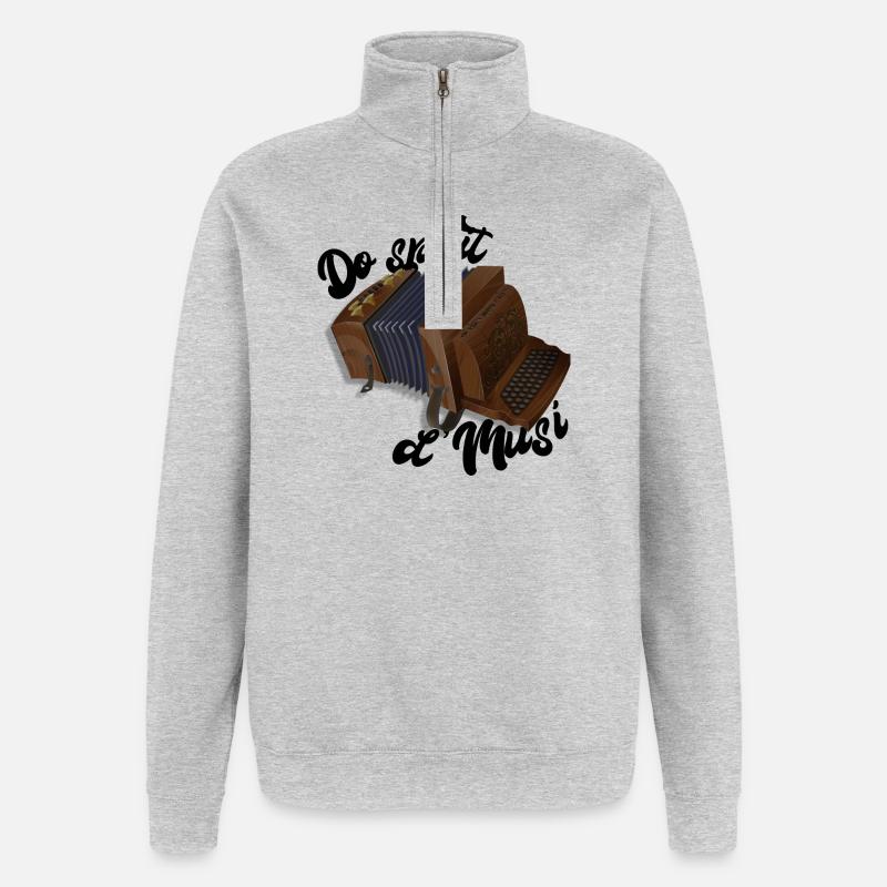 Harmonica - Do spuit d’Musi | ZiachON ! - Sweat à zip 1/4 - gris chiné