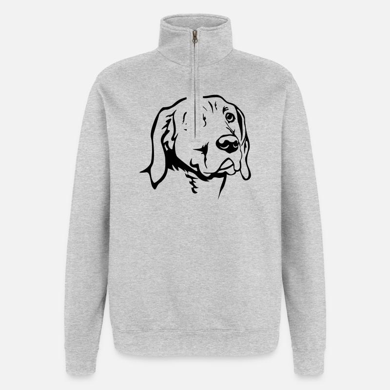 Gonczy Polski Kopf - Quarter-Zip-Sweatshirt - Grau meliert