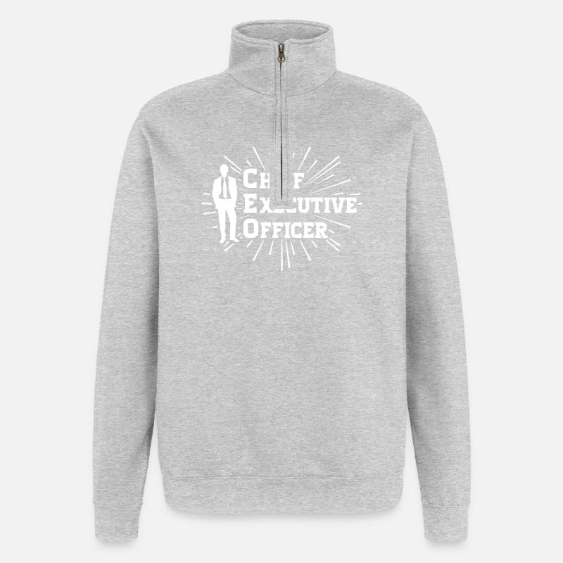 CEO - Chief Executive Officer - Quarter-Zip Sweatshirt - heather grey