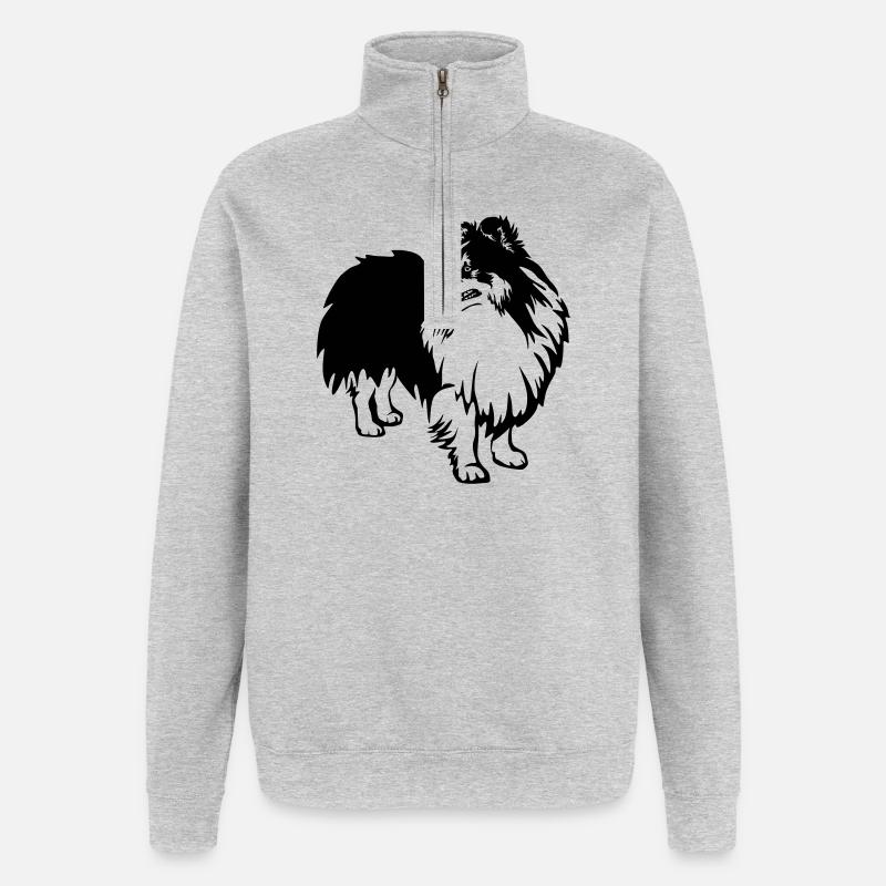 Sheltie - Quarter-Zip Sweatshirt - heather grey