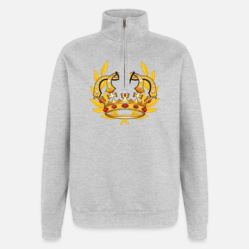 Crown King Majesty Royal Prince - Quarter-Zip Sweatshirt - heather grey
