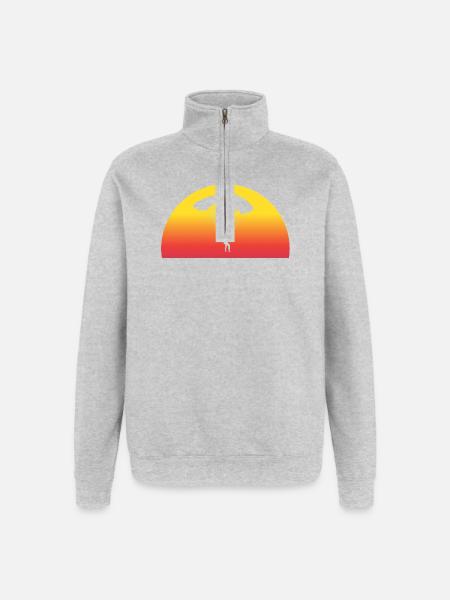 Adventurous Skydive Sunset - Quarter-Zip Sweatshirt - heather grey