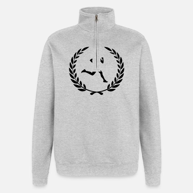 Winner runner - Quarter-Zip Sweatshirt - heather grey