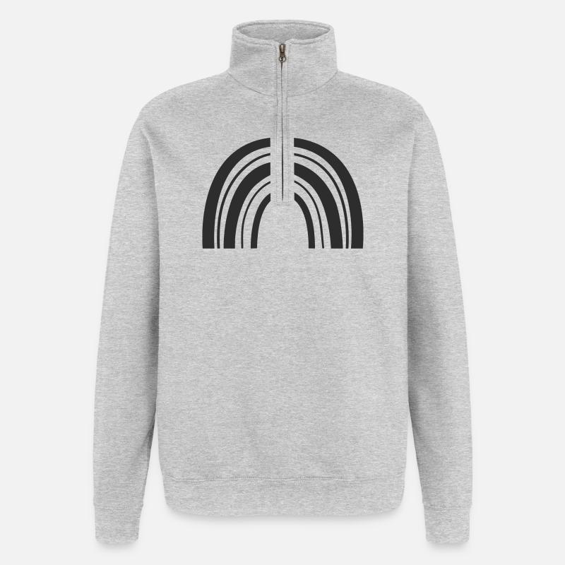 Rainbow - Quarter-Zip Sweatshirt - heather grey