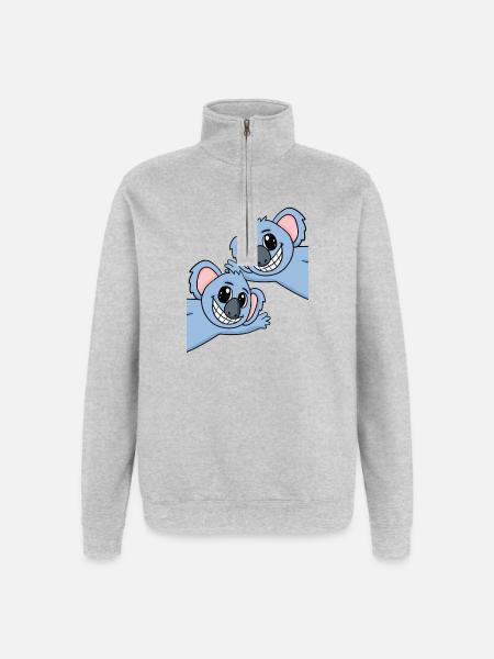 Koala Koalas - Quarter-Zip Sweatshirt - heather grey
