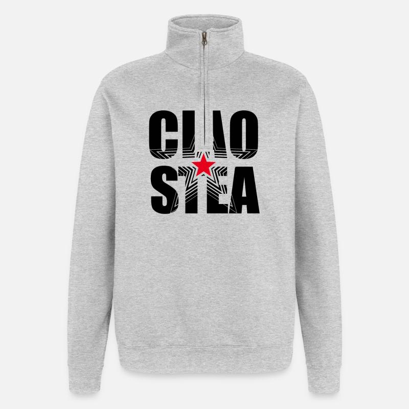 Ciao Stea - Hallo Stern - Quarter-Zip-Sweatshirt - Grau meliert